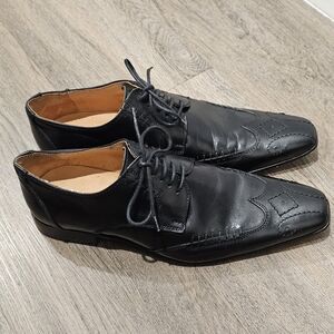 Elegant Italian Men's Dress Shoes Genuine Leather 41 US 8 Y2K
